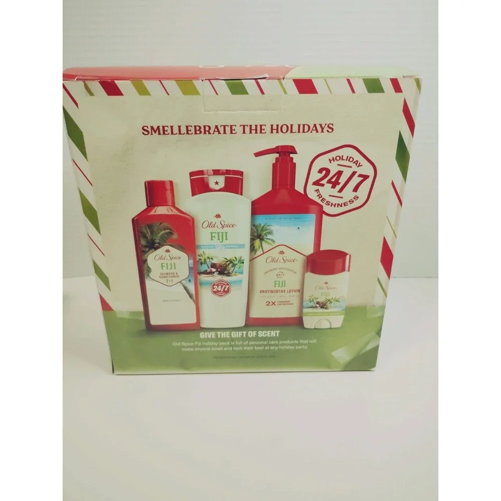 Old Spice Fiji Men's Gift Set 2-in-1 Wash/Body Lotion/Body Wash/Deodorant